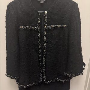 Elegant Black Beaded Women's Jacket